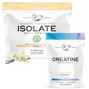 肌肉节食包 — Creapure Creatine 单水合物 粉末 无味500g (1 Unit) + Grass- Fed 蛋白质 单质 香草 5lb (1 Unit), 所有天然的无激素 增生