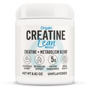 或者再加微量化的Creatine 单水合物 Lean Muscle Powder 含有代谢物混合剂,无味药,50种服务,支持肌肉力量和脑健康,没有乳制品或大豆,Gluten Free, Vegan