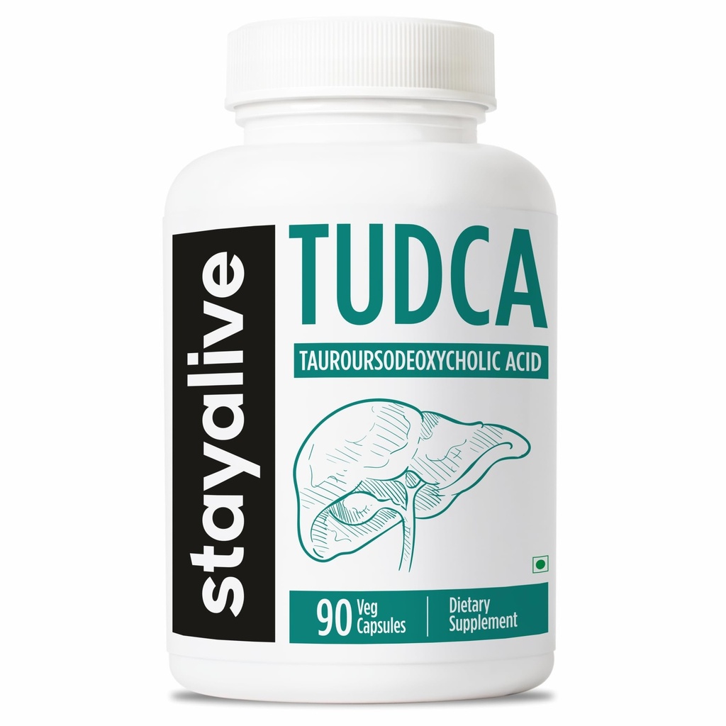 继续生活TUDCA Capsules 500mg, Tauroursodeoxycholic Acid Bile Salts, 90 Counter, Non-GMO & Gluten Free TUDCA 男女补充