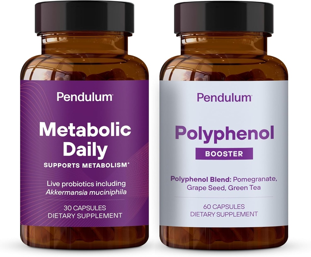 Pendulum Metabolic Daily & Polyphenol Booster Bundle - 改进代谢和心肌健康的专有品Akkermansia Probiotic 补充剂