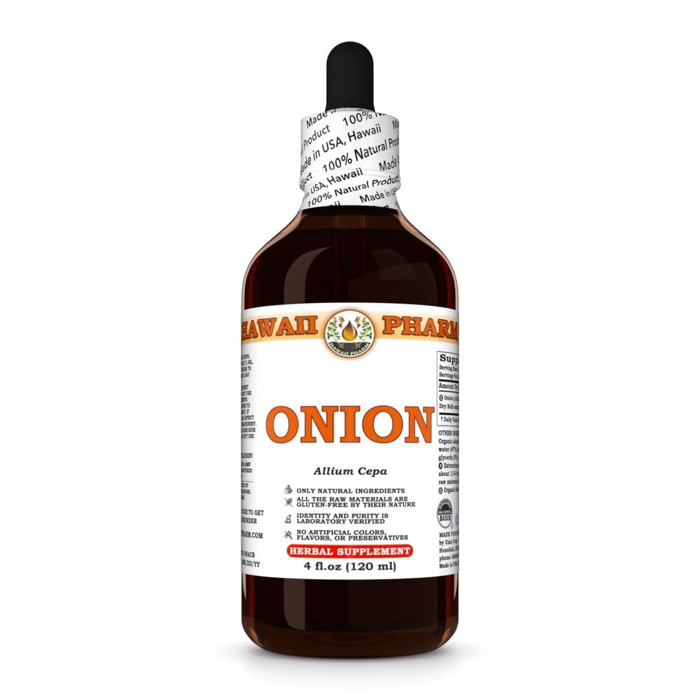 Onion (Allium Cepa) Dry Bulb Tincture, All Natural, Vegan, Pure Liquid Extract - 4 fl.oz