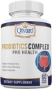 Probiotic Complex Pro Health - 消化平衡和免疫支持 - 自然和有机补充 - 日常Probiotic 支持 - Vegan和非GMO - 在美国制造 - 60 Capsule