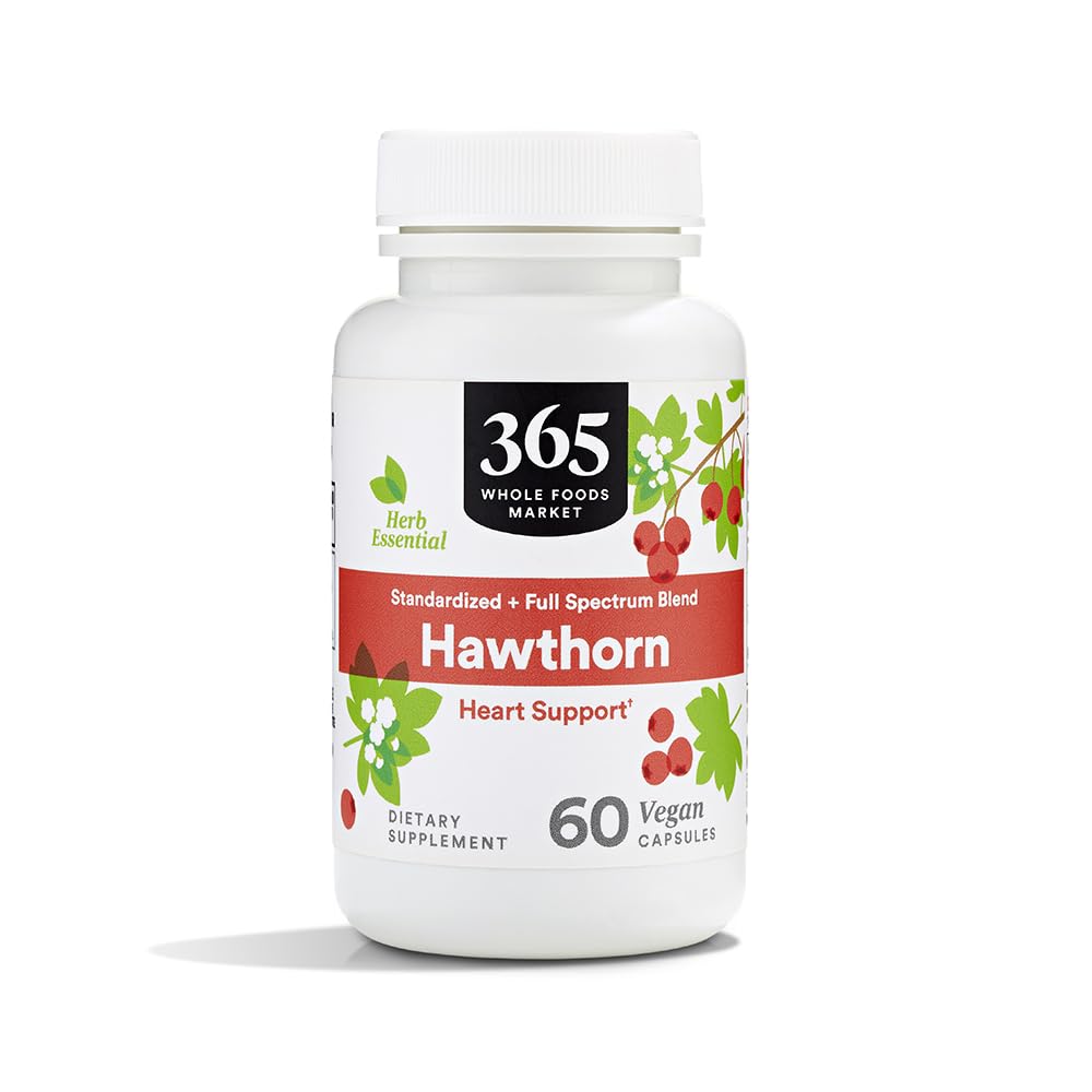 365 由全美食品市场,霍桑标准化+全光谱混合,心脏支持,Vegan Capsules, 60 Counter