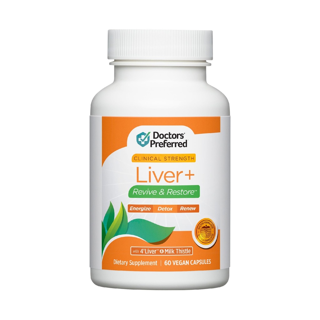 DOCTORS的PreFERRED liver+ Revive & recover 10in-1 配有临床验证的 4 ' Liver 和 Milk Tetle → 60 盖章