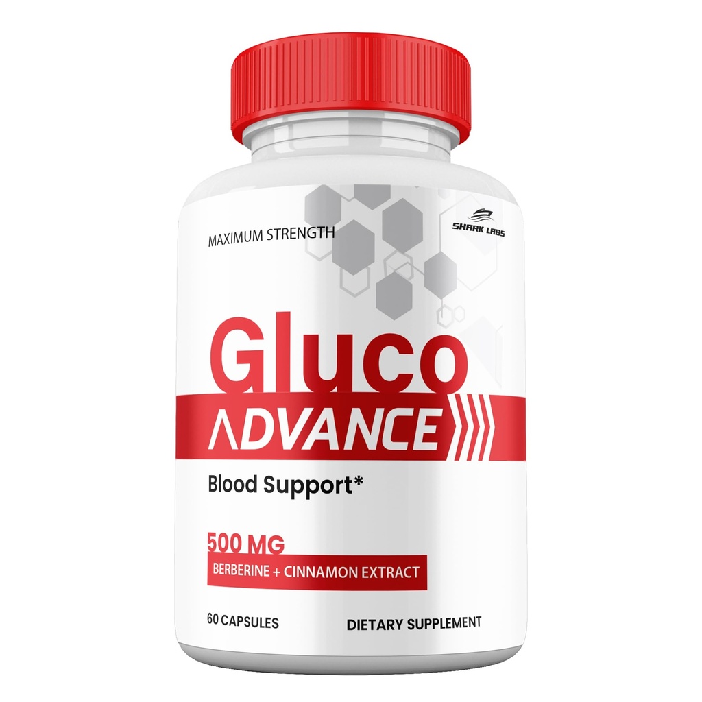 (1 Pack) Gluco Advance Capsules, All Natural Supplement Maximum Strength, Gluco Advance Premium Blood Formula Pills, 1 Month Supply