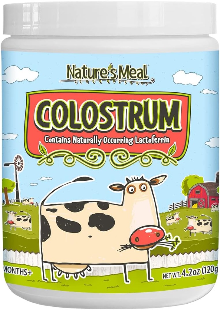 对孩子的免疫支持 -- -- Colostrum Powder、配有Lactoferrin的天然超级食品、IgG和PRPS 4.2 oz。