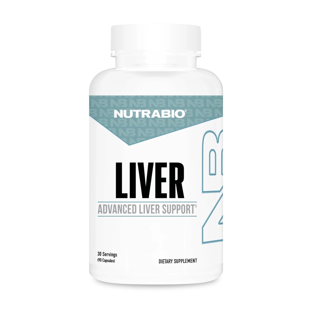 NutraBio Liver补编 - 高级肝脏支持抗氧化剂,Milk Thetle Liver Detox, Glutathione, Tudca - 推广肝脏清洁除毒和修理 - 90个卡普尔
