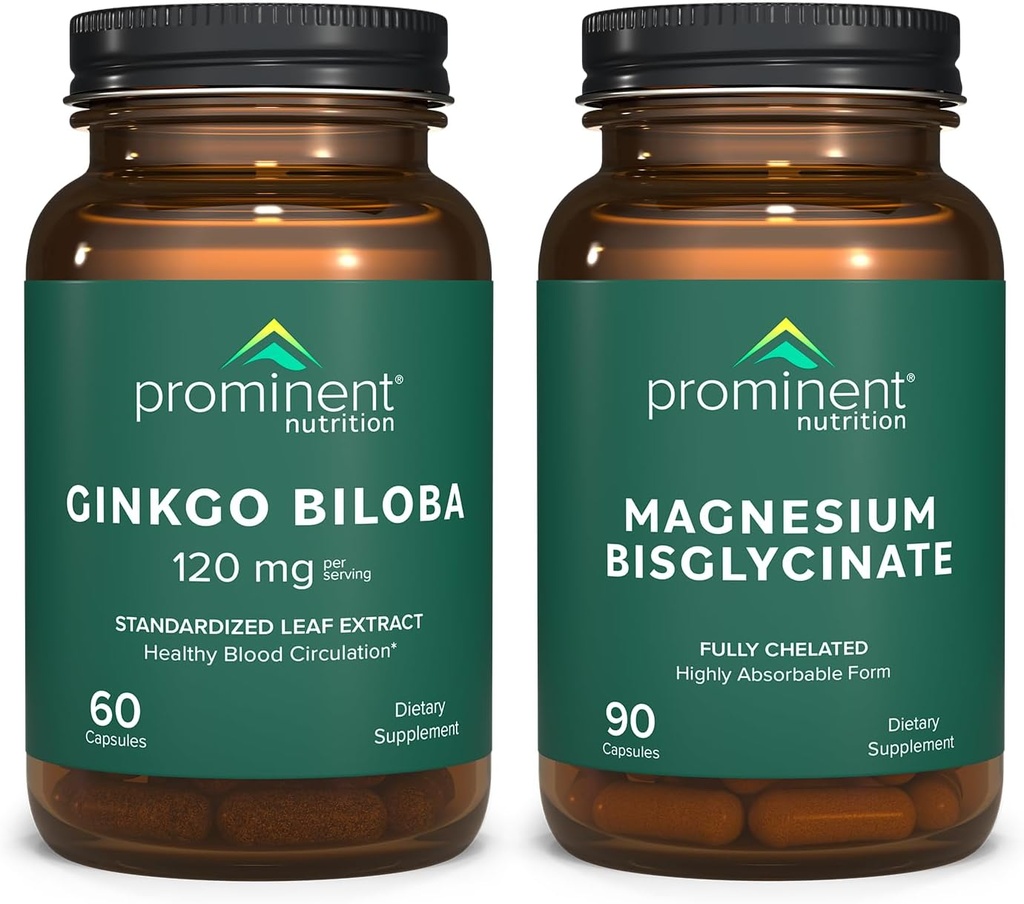 著名营养认知健康支持包 - Ginkgo Biloba 补充与镁比斯格利化补充