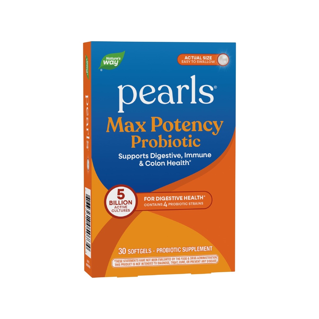 自然之路 Probiotic Pearls Max Potency, 5亿个活跃文化, 30个软胶