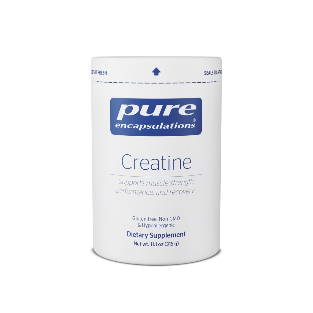 纯封装 Creatine - Creatine 补充剂 - 肌肉强度,性能和恢复 - 工作前恢复粉剂 - 无Gluten-free,非GMO & Hypoallergency - 315 g (60 services)