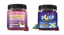 Kids Magnesium Gummies, Sleep Gummies Melatonin Free - with Magnesium Glycinate, Lemon Balm, L-Theanine & GABA - Calming Relaxation, Support Natural Zzz, Relaxation