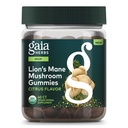 Gaia Herbs Lion's Mane Mushroom Gummies - Brain Support Supplement* - Made with Organic Lion's Mane Mushrooms - Free from Gluten, Soy & Dairy - 60 Vegan Gummies (30 Servings)