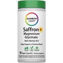 Rainbow Light Saffron Extract + Magnesium Glycinate Supplement | 90 Capsules | with Methyl B12 | Helps Support a Positive Mood | Vegan, Non-GMO and Gluten Free