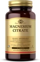 Solgar Magnesium Citrate - 60片 - 推广健康骨骼,支持神经和肌肉功能 - 高吸附性 - 非GMO, Vegan, Gluten Free, Kosher - 30 services