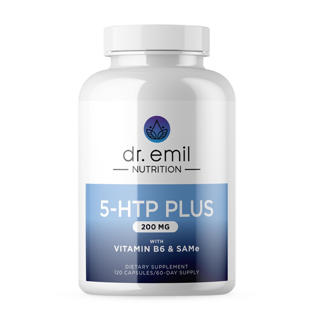 医生:200兆瓦5赫 加上SAM-e用于Mood、压力和睡眠——5HTP 补充维生素B6-120 Vegan Capsules,60 服务