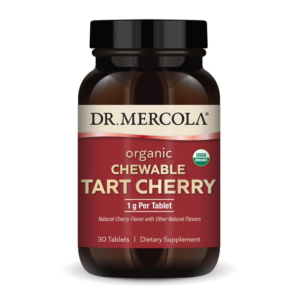 Mercola博士 有机切特樱桃,30名服务员(30名卡普勒斯),非GMO,Gluten Free, Soy Free