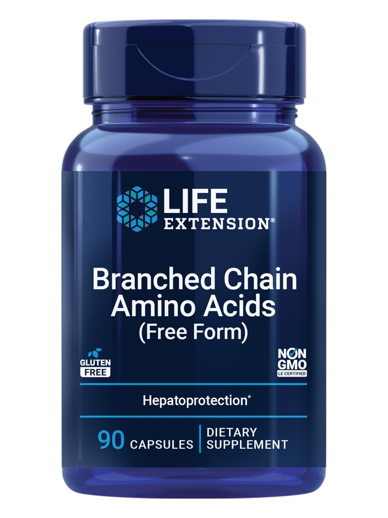 寿命延长链氨基酸(BCAAs),Leucine,异烯辛,谷氨酸,锻炼后促进肌肉恢复,Gluten-Free,非GMO,90卡普尔