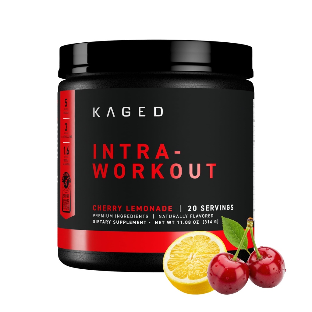 Kaged In-Workingout Powder 樱桃Limeede QQ BCAAs, L-Citrulline & Beta-Alanine 耐久耐用