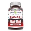惊人的公式 BCAA 2: 1:1:1 1000 Mg Pervice QQ Capsules QX 分支链氨酸 Supplement QQ Non-GMO QQ Gluten-free QQ 在美国制造(1包,500个计数)