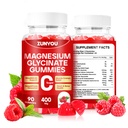 Magnesium Glycinate Gummies 400mg, Sugar Free Magnesium Gummies for Sleep, Muscle Support and Relaxation, Calm Magnesium Supplements for Women and Men, 90 Count