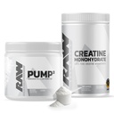 RAW 营养 Creatine 单水合物和无味的前期工作粉盒
