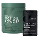 · Keto Pack,配有Creatine Monohydrate Capsules和有机MCT油粉-Keto & Vegan MCTs C8,C10自椰子
