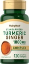 Piping Rock Turmeric and Ginger Supplement 120 Softgel Capsules 配黑胡椒 提取器 草药提取器 复合器 → Non-GMO, Gluten Free