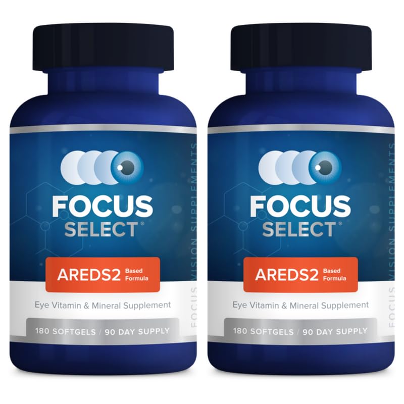 焦点选择 AREDS2 基于眼维生素-矿泉水补充剂 - AREDS2基于眼睛补充剂(360 ct. 180天供应量) - AREDS2基于低锌配方 - 眼睛视觉补充剂和维生素