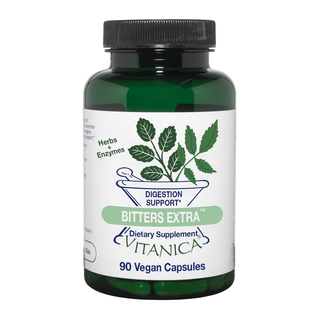 Vitanica Bitters Extra,文摘支助,Vegan,90 Capsules