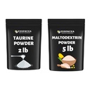 Taurine Powder 2lb and Maltodextrin Powder 5lb |Pure Bulk Ingredients Combo | 100% Pure, Premium Quality Supplements | Value Combo Pack