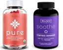 WellPath Organic Apple Cider Vinegar Gummies with The Mother & Soothe Cortisol Manager - Cortisol Supplements for Women