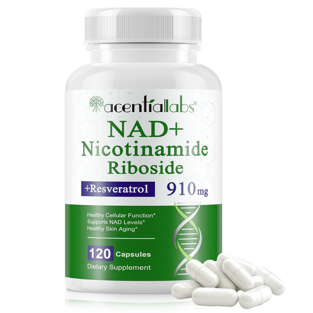 NIFEISHI NAD Supplement, Nicotinamide Riboside, NAD 910MG Liposomal Supplements for Women & Men, NAD+ Supplement for Anti Aging and Cell Regeneration -120 Capsules