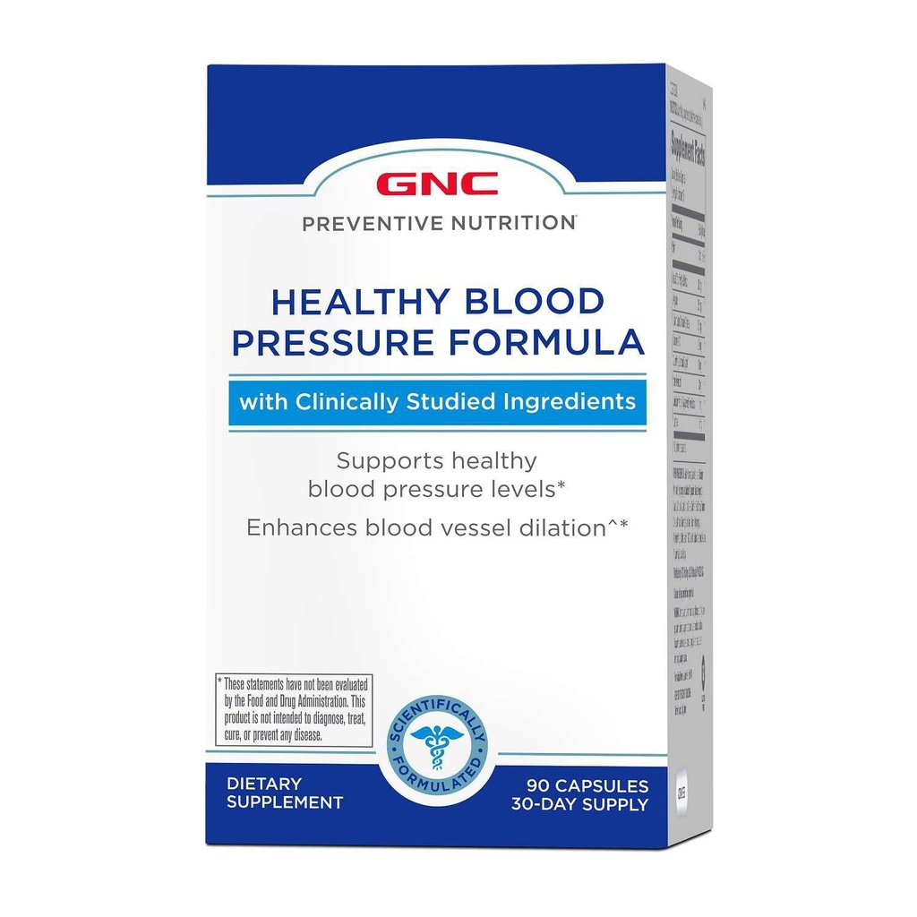 GNC Preventive Nutrition Healthy Blood Pressure Formula - 90 Capsules