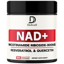 NAD 配有 Nicotinamide Riboside, Trans-Resveratrol, Quercetin - 细胞能和维修,生命力,健康衰老 - 60个计数