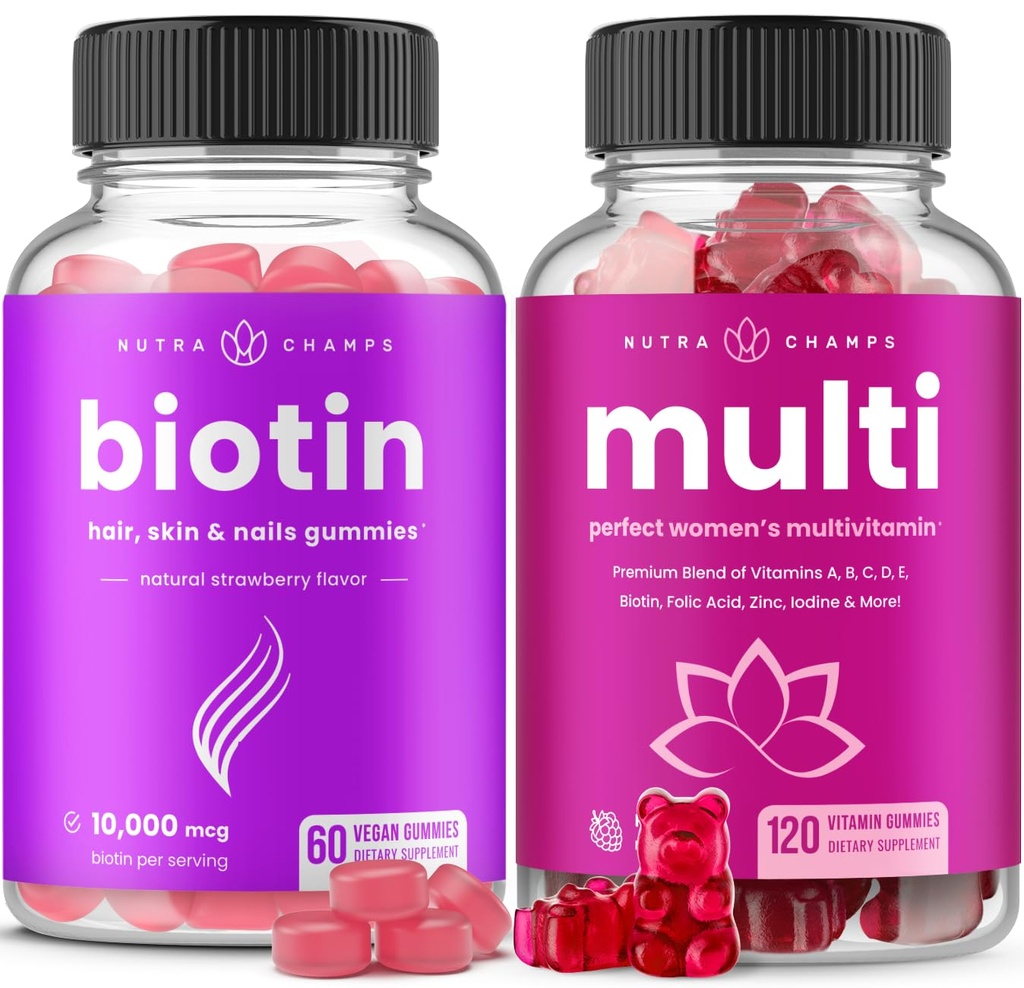 NutraChamps 生物素类和妇女多维特素类