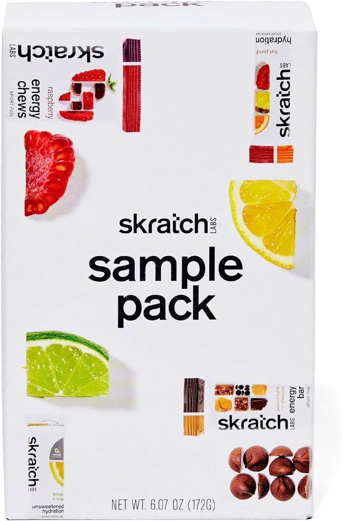 Skratch实验室样本包 - 水分饮料混合体,未变质的体育饮料混合体,能量厨师,能量棒 - 运动营养试验品种包 - 用于跑步,自行车,徒步和耐力活动