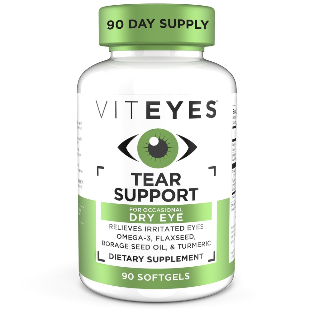 Viteyes 眼泪支持 眼泣混合剂 偶尔干眼补充剂 无眼滴水 红外救生剂 眼维生素 眼痒过敏支持 Omega-3 鱼油 90软胶