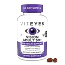 维泰耶斯50岁以上眼科健康愿景,愿景支持,老眼科,Lutein,Zeaxanthin,Omega-3,Zinc,维生素C,维生素D,维生素E,眼科医生信任,美国制造,90Ct