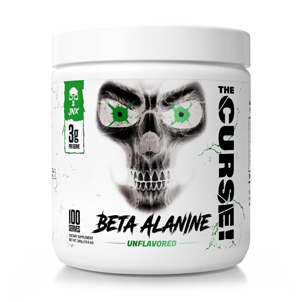 JNX 移植诅咒! Beta Alanine Powder - 不受欢迎,100名服务员,每名服务员3克,GMP Compliant,非GMO,美国制造,饮食友好