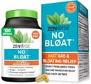 Zenwise Health No Bloat Digestive Enzymes for Gut Health, Gas & Bloating Relief - 多酶文摘增刊 Probiotics, Ginger, Turmeric Dandelion & Lactase - 男人和女人 - 100 Counter