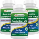 Best Naturals, Glucosamine Chondroitin MSM 补充品,每服2600毫克,90卡普尔(90个计数(3包))