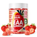 Pets Purest EAA Gummys 120 Gummys(草莓)、基本氨基酸-全部9种基本氨基酸(EAA)和全部分枝-香山氨基酸(BCAAs)、非GMO、Gluten Free、蔬菜友好