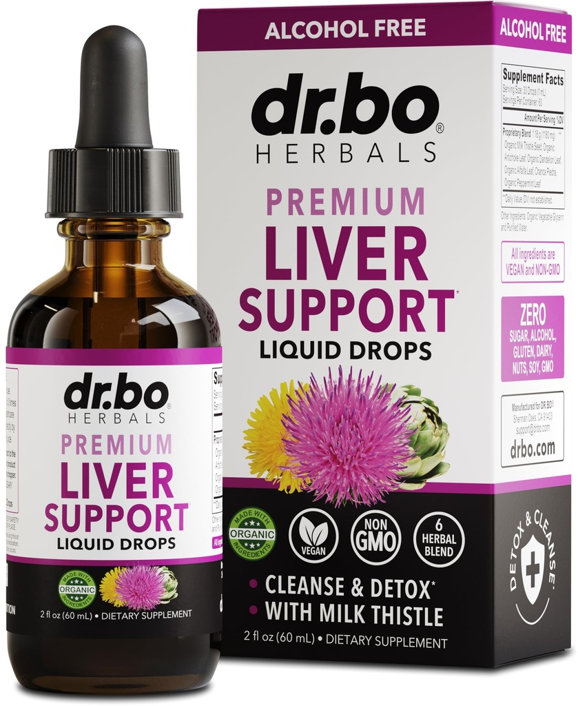 Liver Cleanse Detox & Reference Organization - Natural Liver Support Supposed Liquid Drops, Milk Thetle Dandelion, 钱卡·皮德拉提取, Artichoke - Gallbladder 健康公式 液体滴2oz
