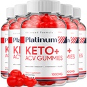 (5 Pack) 白金 Keto ACV Gummys - 高级公式 白金 Keto Plus ACV Gummys Apple Cider Vinegar Platinum ACV Gummys 饮食补充审查 男性(300 Gummy)