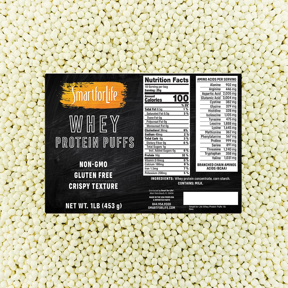 (原始内容存档于2018-09-29) (英语). Smart for Life Whey Protein Puffs – 16g Protein per service, Zero Sugar, Keto, Non-GMO, Gluten-Free, Low Carb, Crispy Whey Snack – 1英镑, 18 services