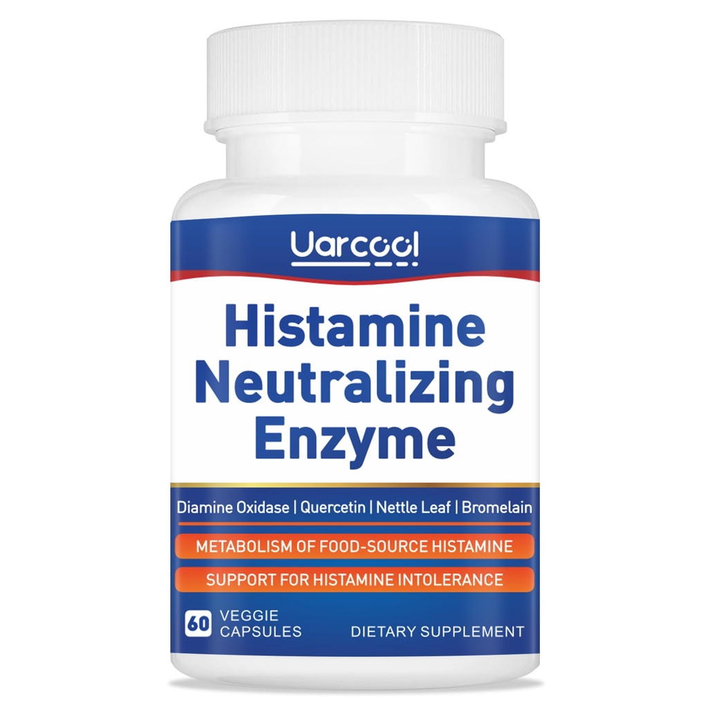 DAO Enzyme 补充 Histamine Diamine Oxidase 补充平滑文摘 - 美国制造 - 60软胶
