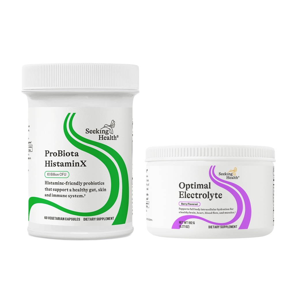 寻求健康 Gut & Hydrition Duo: ProBiota HistaminX Probiotic (60 cm) + 最佳电解质粉莓(30 services) 消化健康与能源