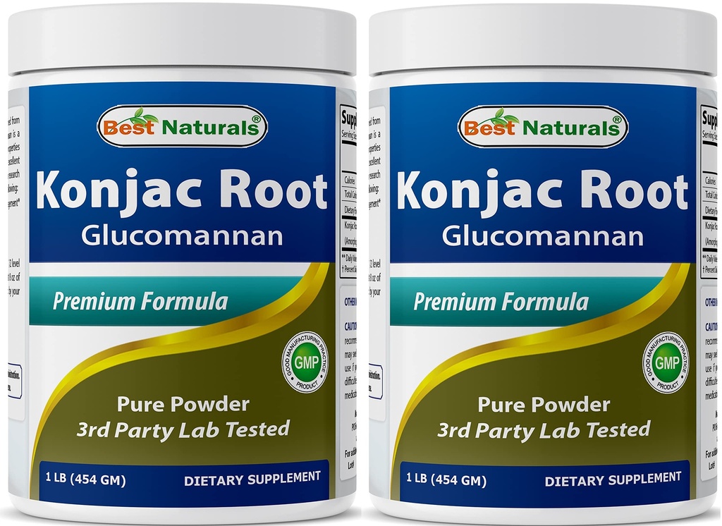 Best Naturals 2 Pack Konjac Glucomannan 根 1英镑 - 每服2 000毫克 - (总计2英镑)