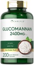 Carlyle Glucomannan Capsules 200 Counter 溶性纤维药丸 – Non-GMO, Gluten Free Supplement – 200 Count – 溶性纤维药丸 – Non-GMO, Gluten Free Supplement