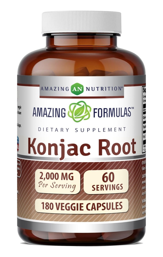 (原始内容存档于2018-09-21) (英语). Exceptive Formulaments Konjac Root Supplements QQ 2000 Mg Per Service QQ Veggie Capsules Non-GMO QX Gluten Free QQQ 在美国制造 (Pack 180).